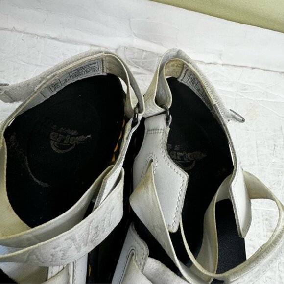 Dr. Martens Kimber Platform Sandals Straps AirWair Lightweight White 8 Shoe Soft - Picture 11 of 16